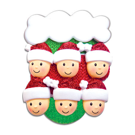Mitten with Faces Family Ornament