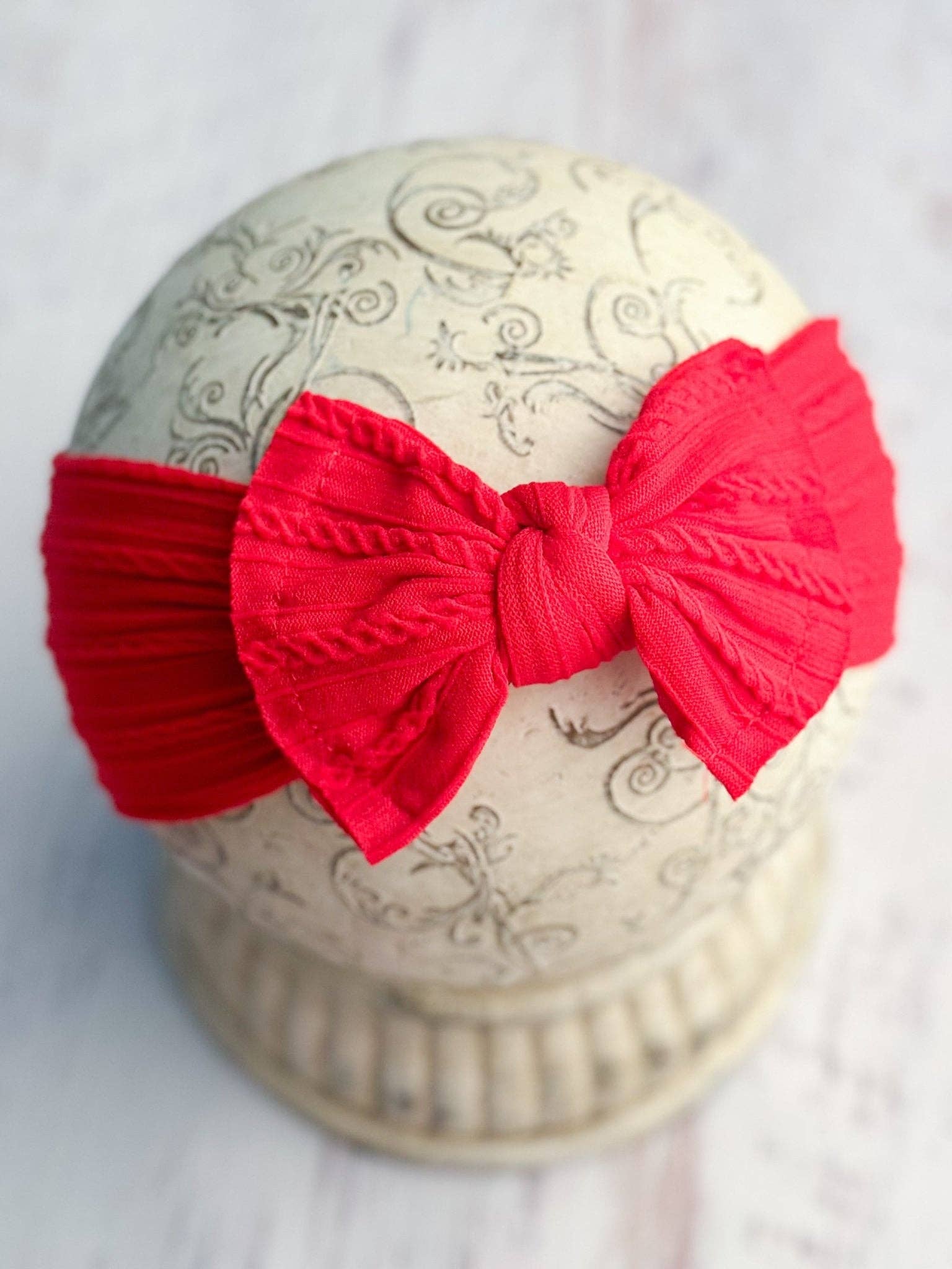 Cable Knit Bow Headbands