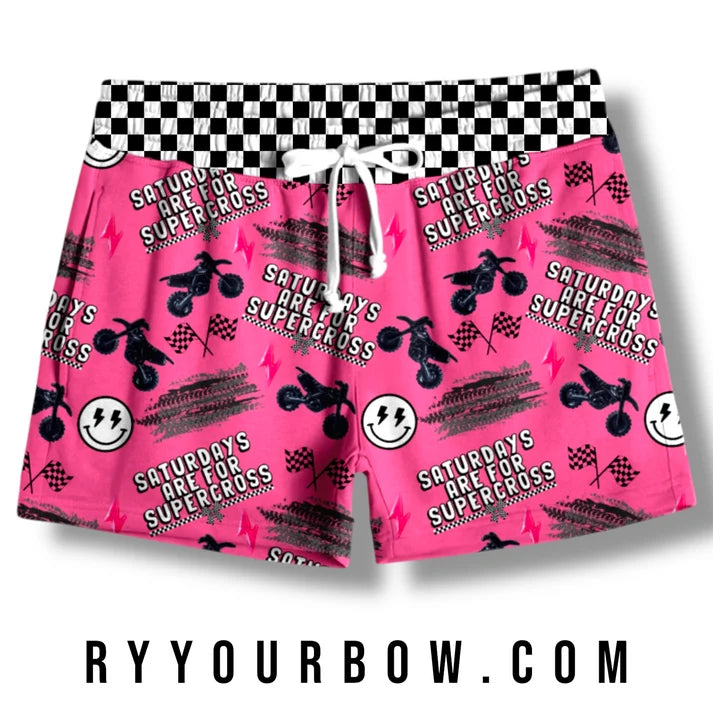 Saturday Are For super cross Pink Women's Short