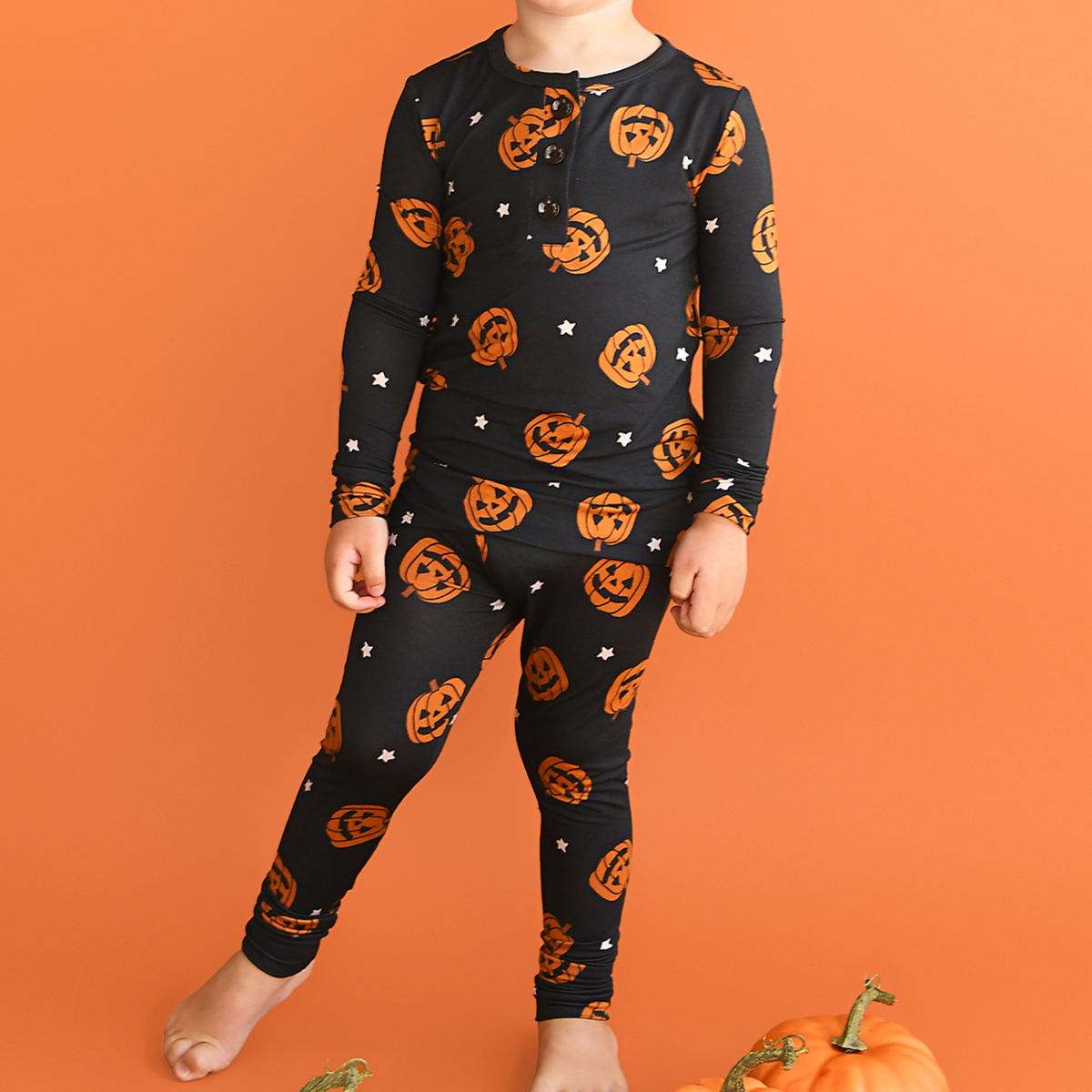 Jack TWO PIECE Bamboo Halloween Pumpkins Outfit