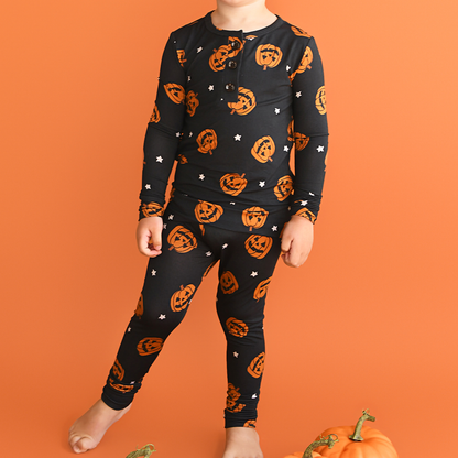 Jack TWO PIECE Bamboo Halloween Pumpkins Outfit