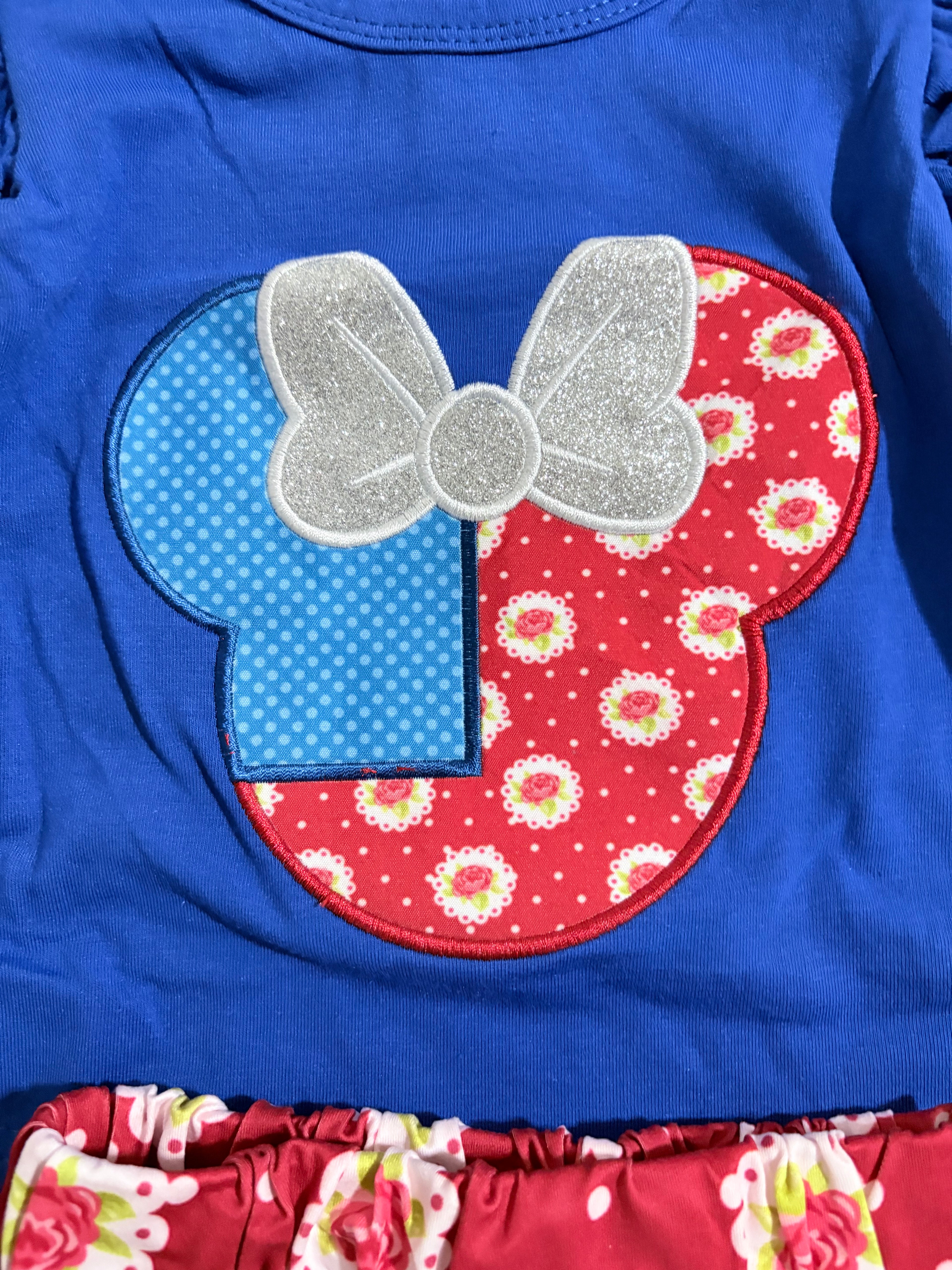 Female Mouse Flag Embordered w/rose pants