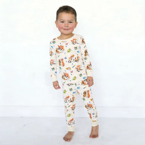 Pups Fox and Butterflies 2 Piece Pj Set