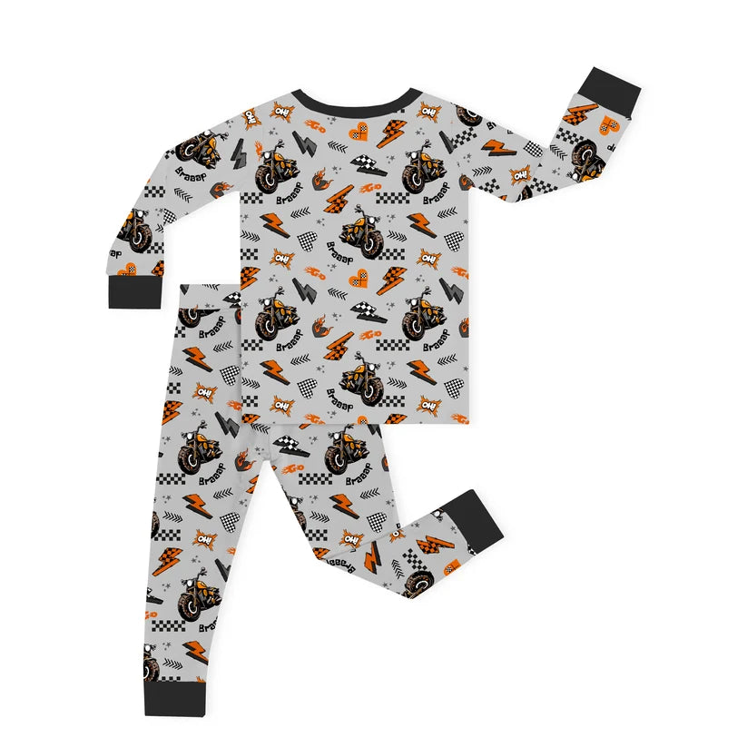 Vintage Motorcycle Braaap  2 Piece Pj Set