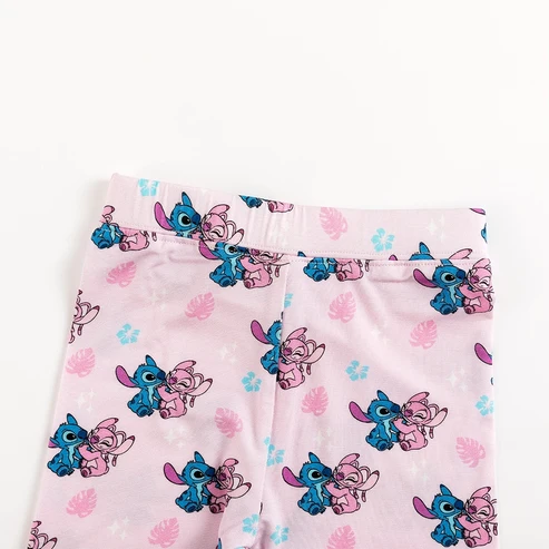 Blue, Pink Stitch Two-Piece PJ Set