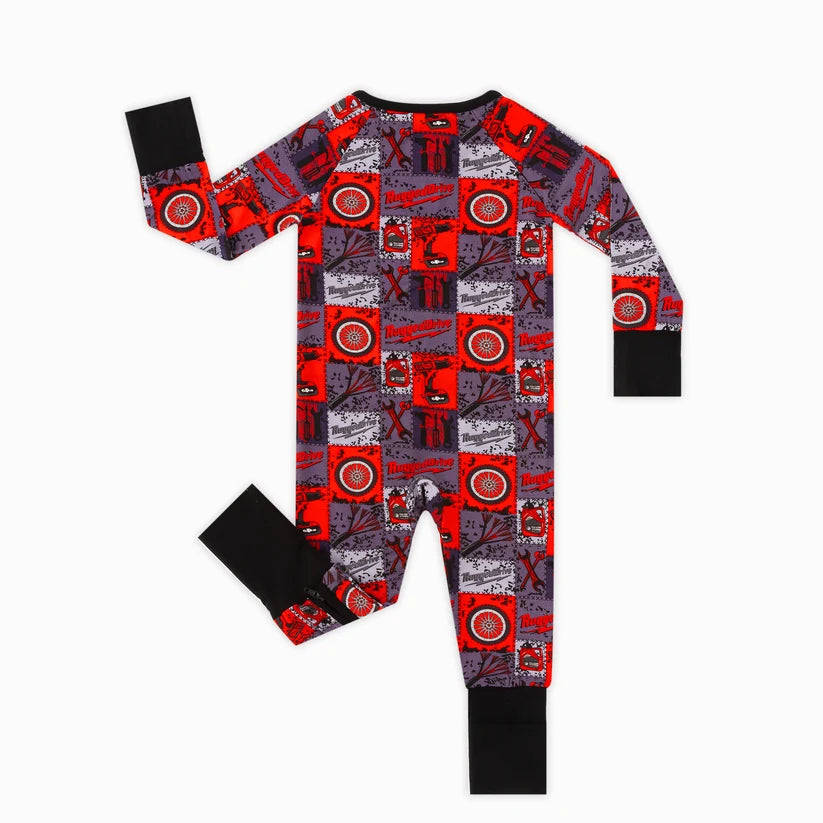 Red-Black Plaid Drive Wheel and Tools Game Zippy