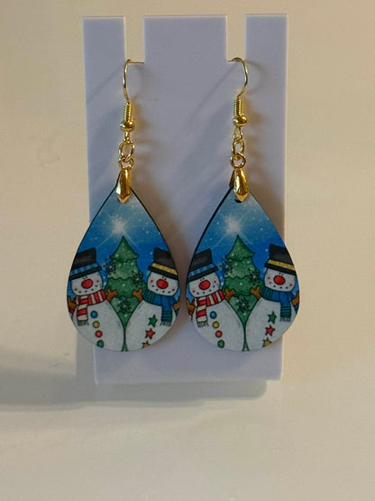 Snowman Earrings