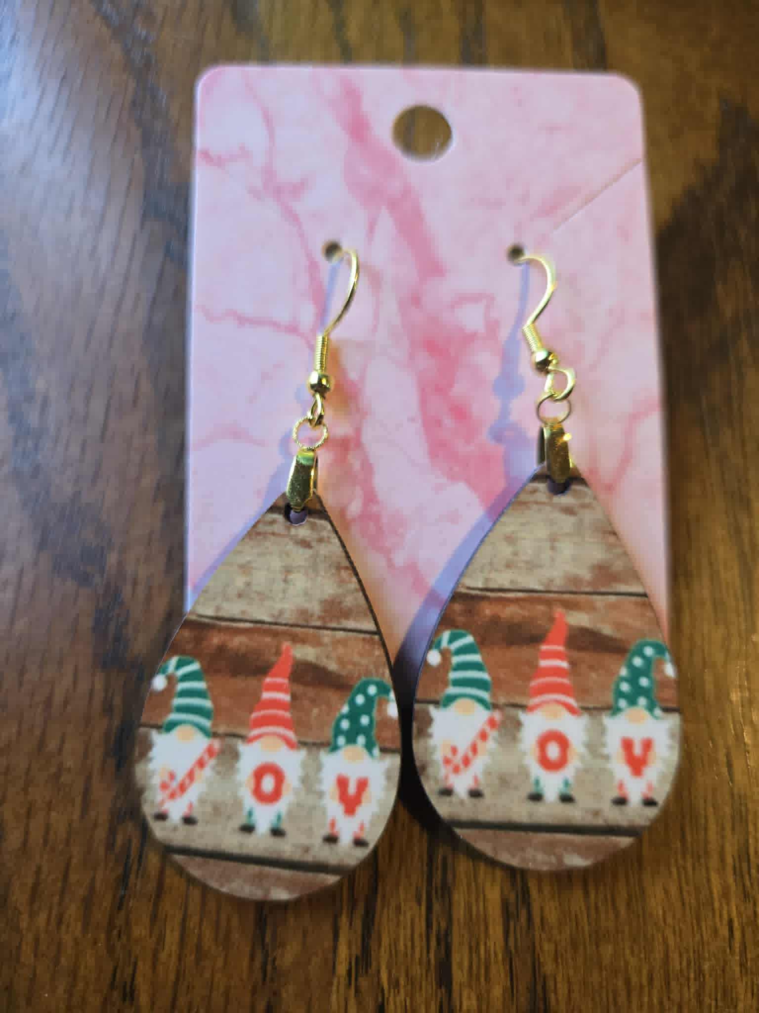 Gnome Tear Drop Earrings