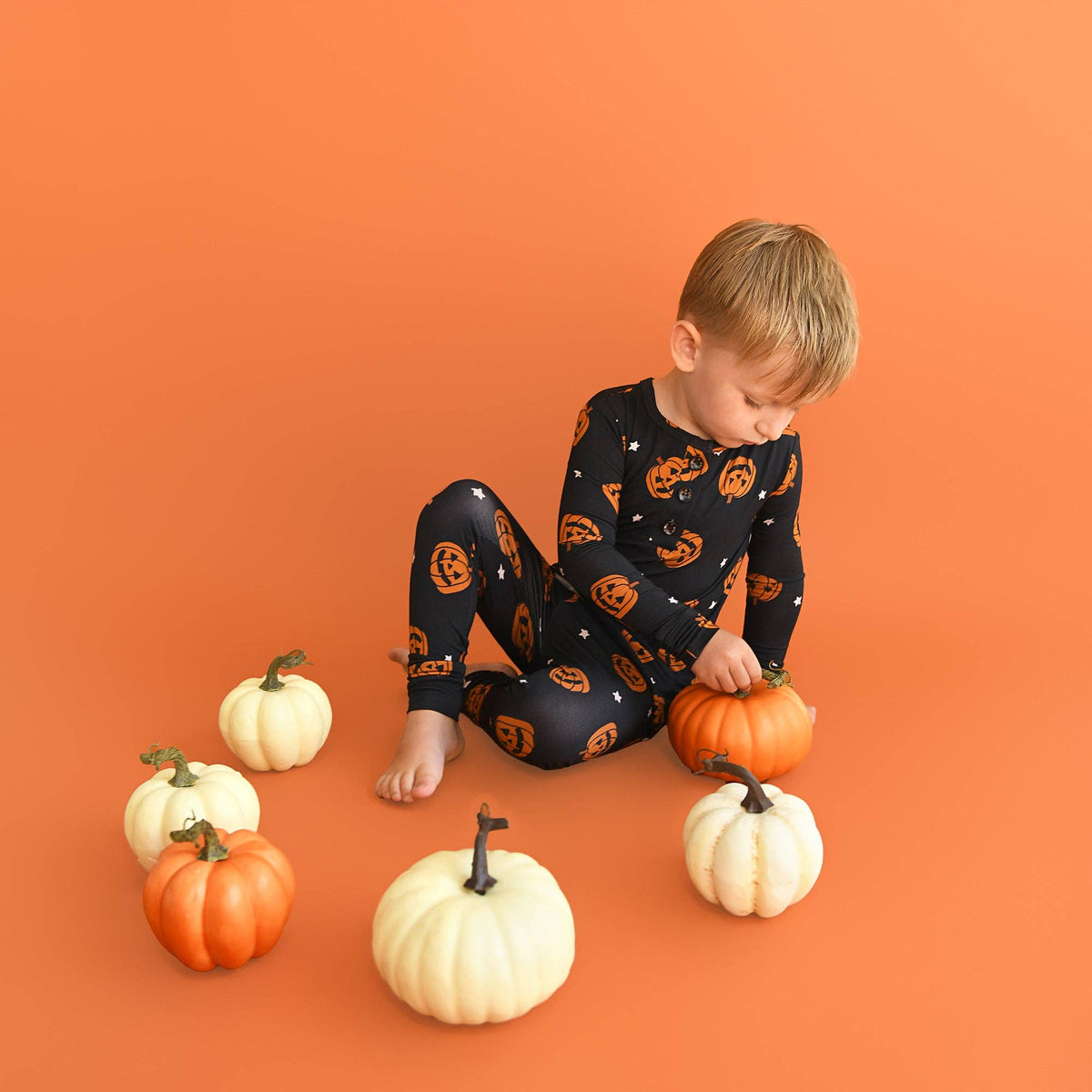 Jack TWO PIECE Bamboo Halloween Pumpkins Outfit