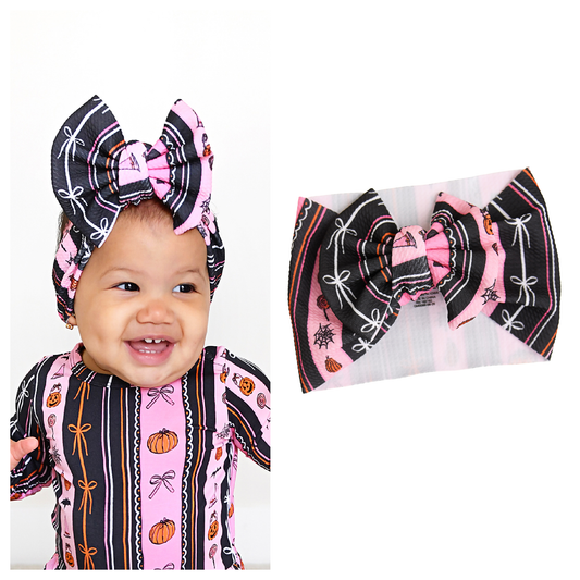 Lydia HEADWRAP Baby Halloween Pumpkins Hair Accessories