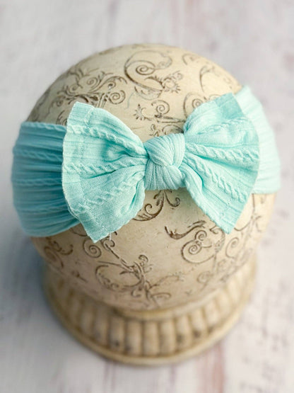Cable Knit Bow Headbands