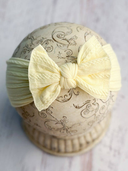 Cable Knit Bow Headbands
