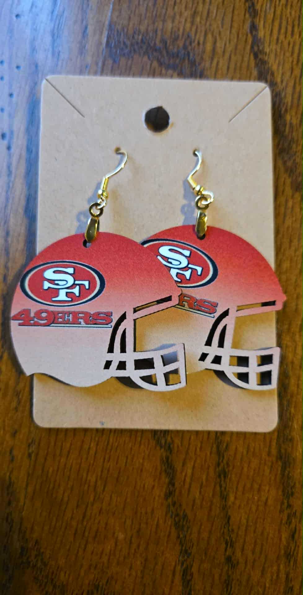 49ers Tear Drop Earrings