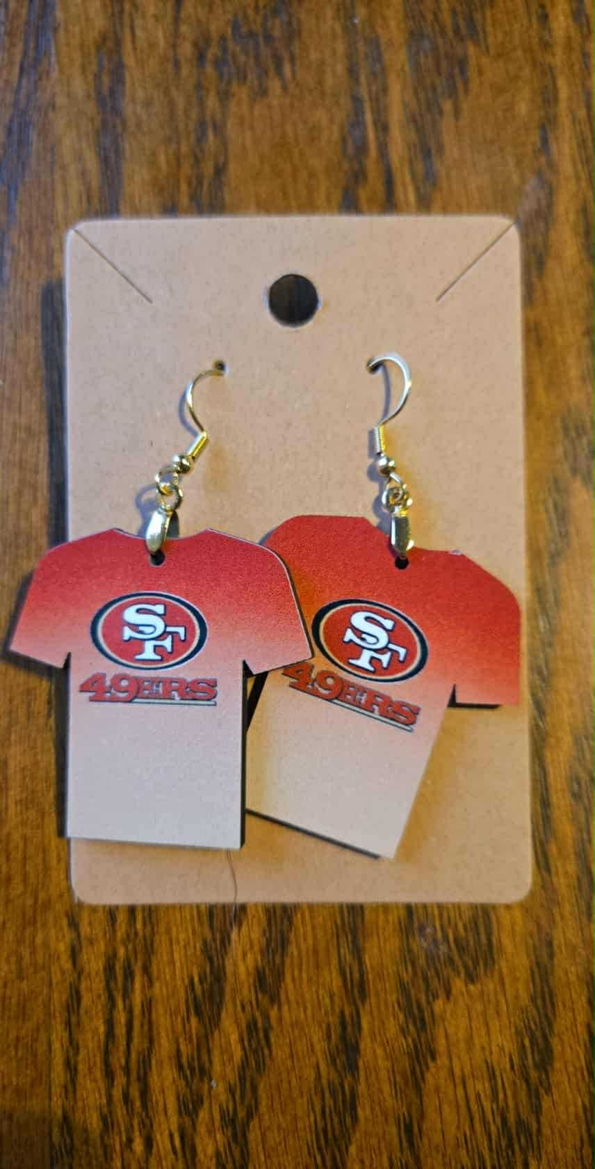 49ers Tear Drop Earrings