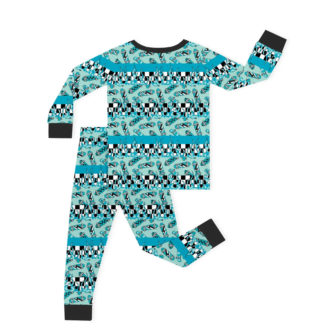 Rad Skate & Flame Kids 2 Piece Pj Set
