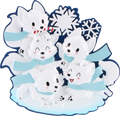 Arctic Fox Family Personalized Ornament