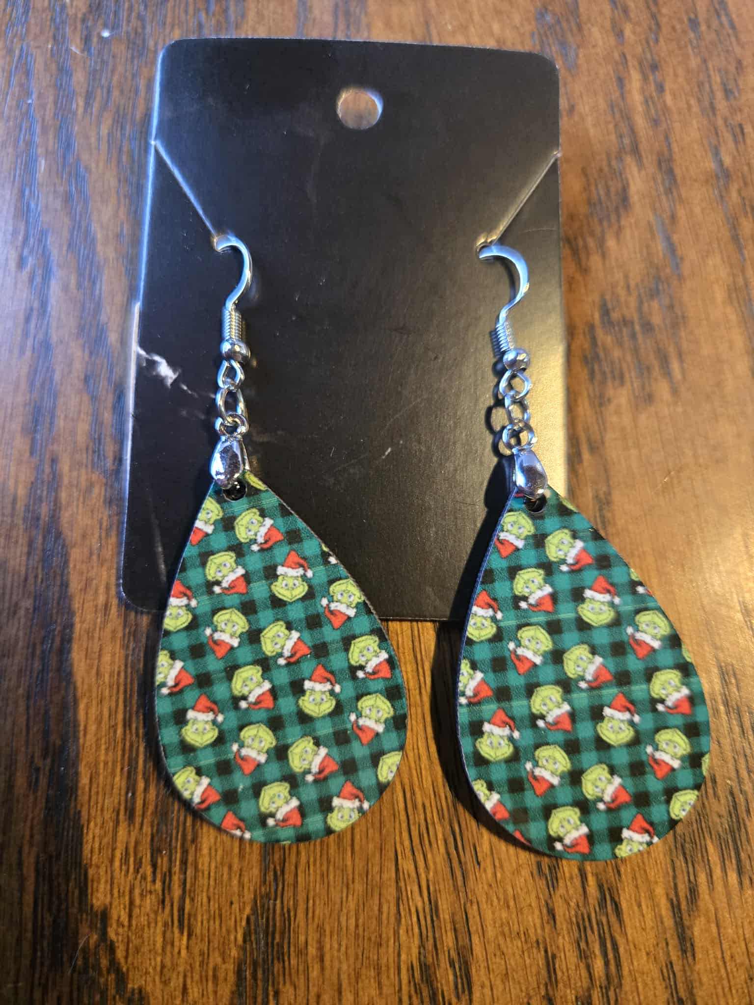 Grinch Tear Drop Earrings