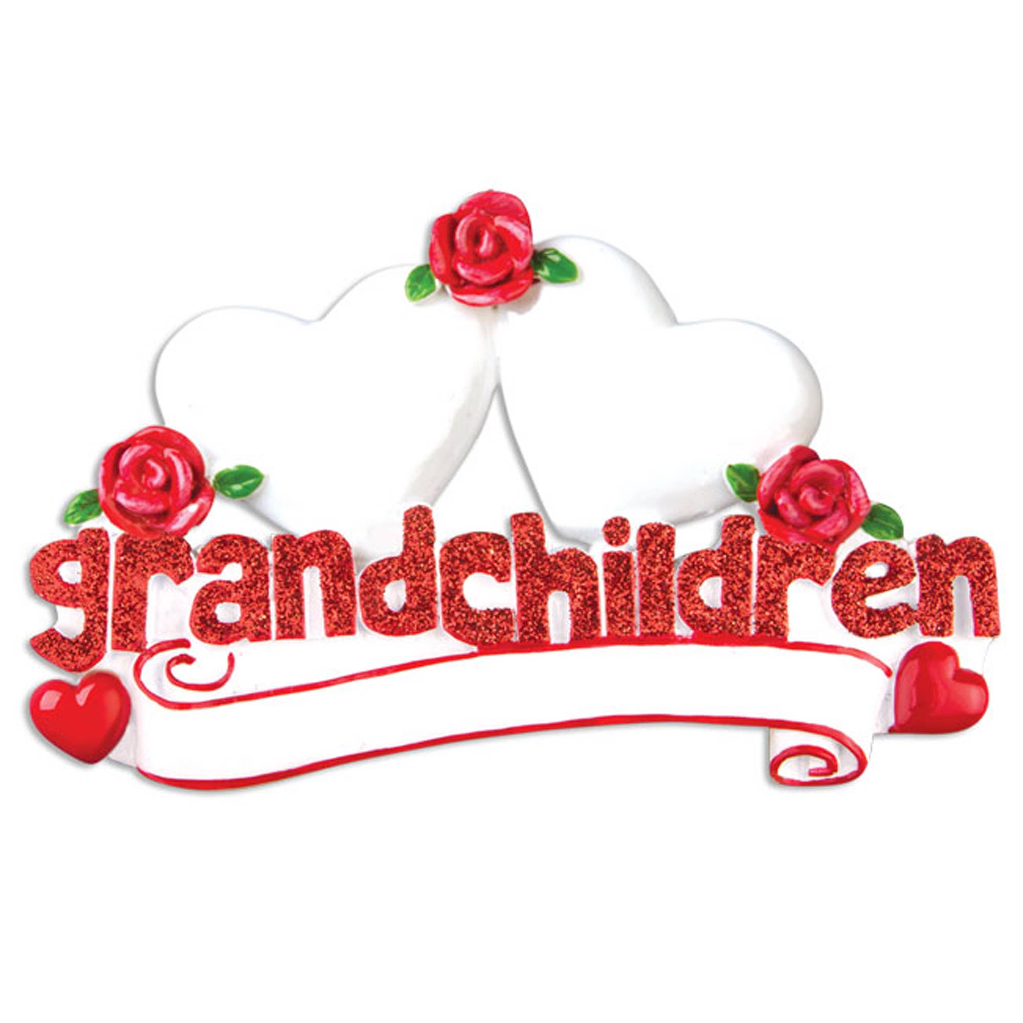 Grandchildren with Hearts Family Personalized Ornament