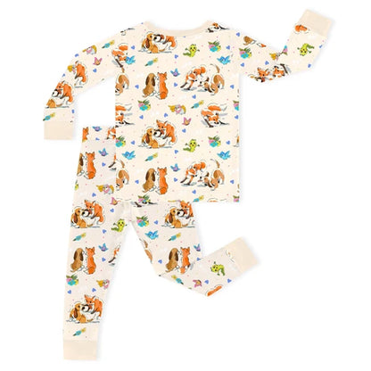 Pups Fox and Butterflies 2 Piece Pj Set