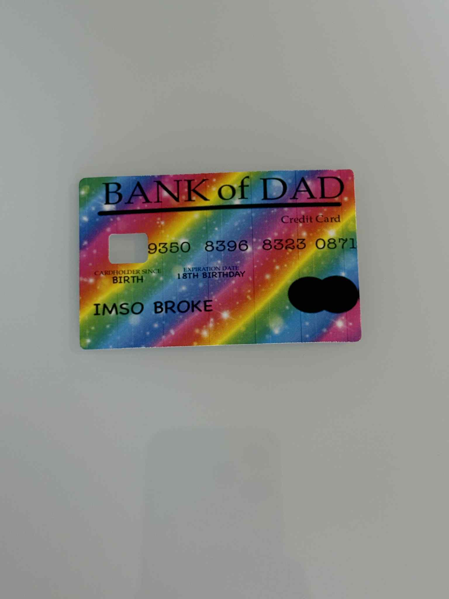 Bank Of Dad Credit Card