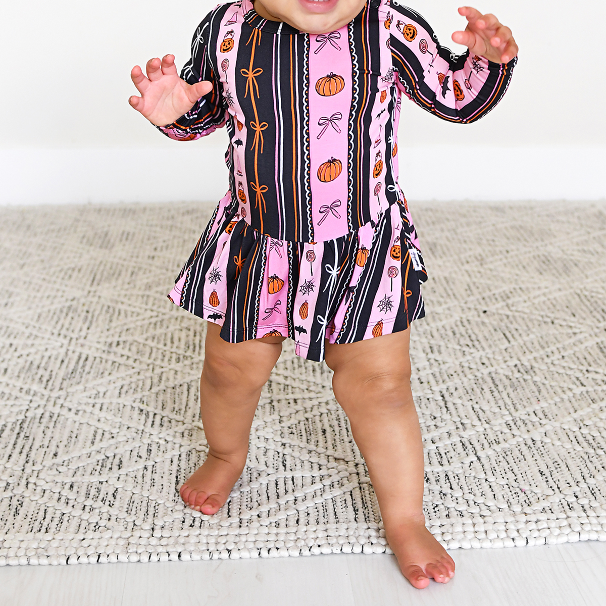 Lydia TUTU Bamboo Halloween Pumpkins Baby Dress Outfit