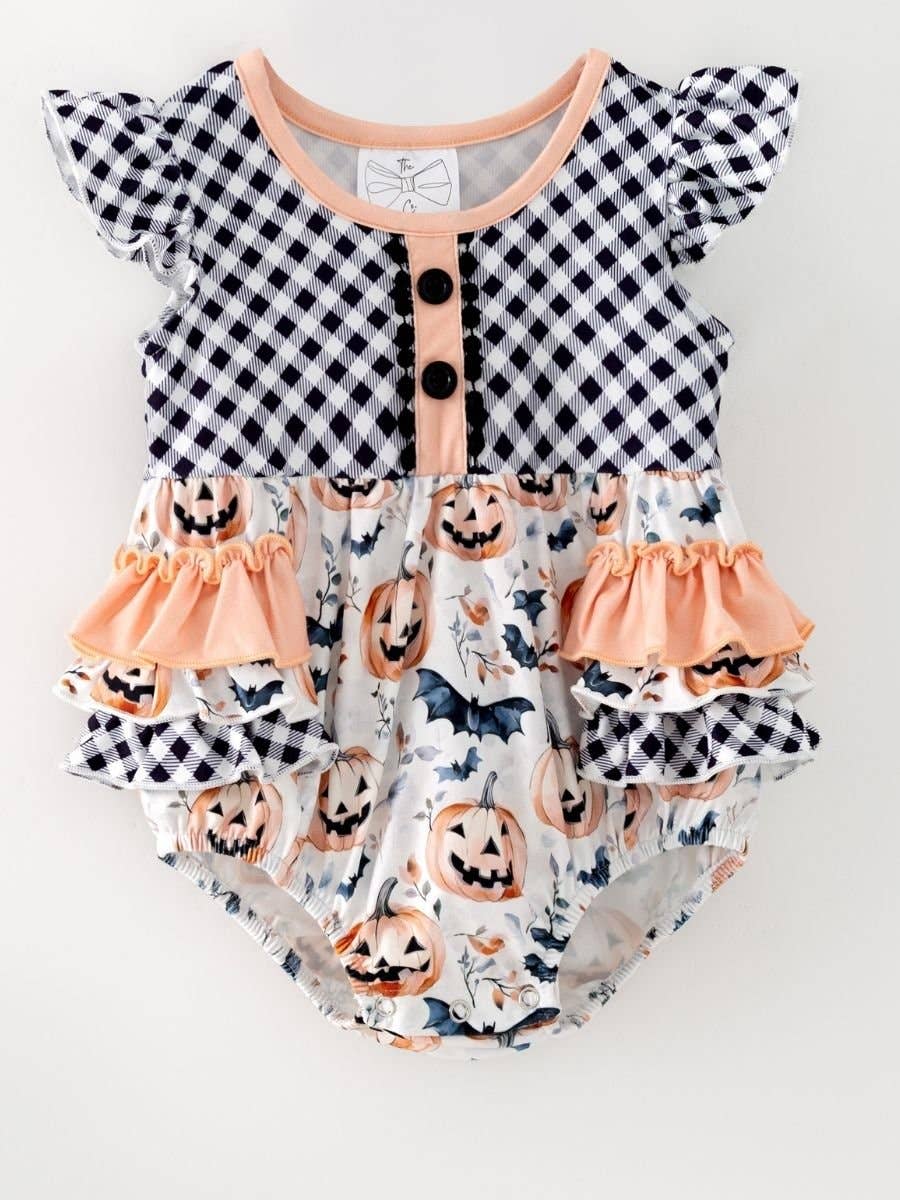Orange Halloween Boo-tique Bubble Infant Romper