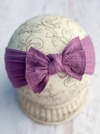 Cable Knit Bow Headbands
