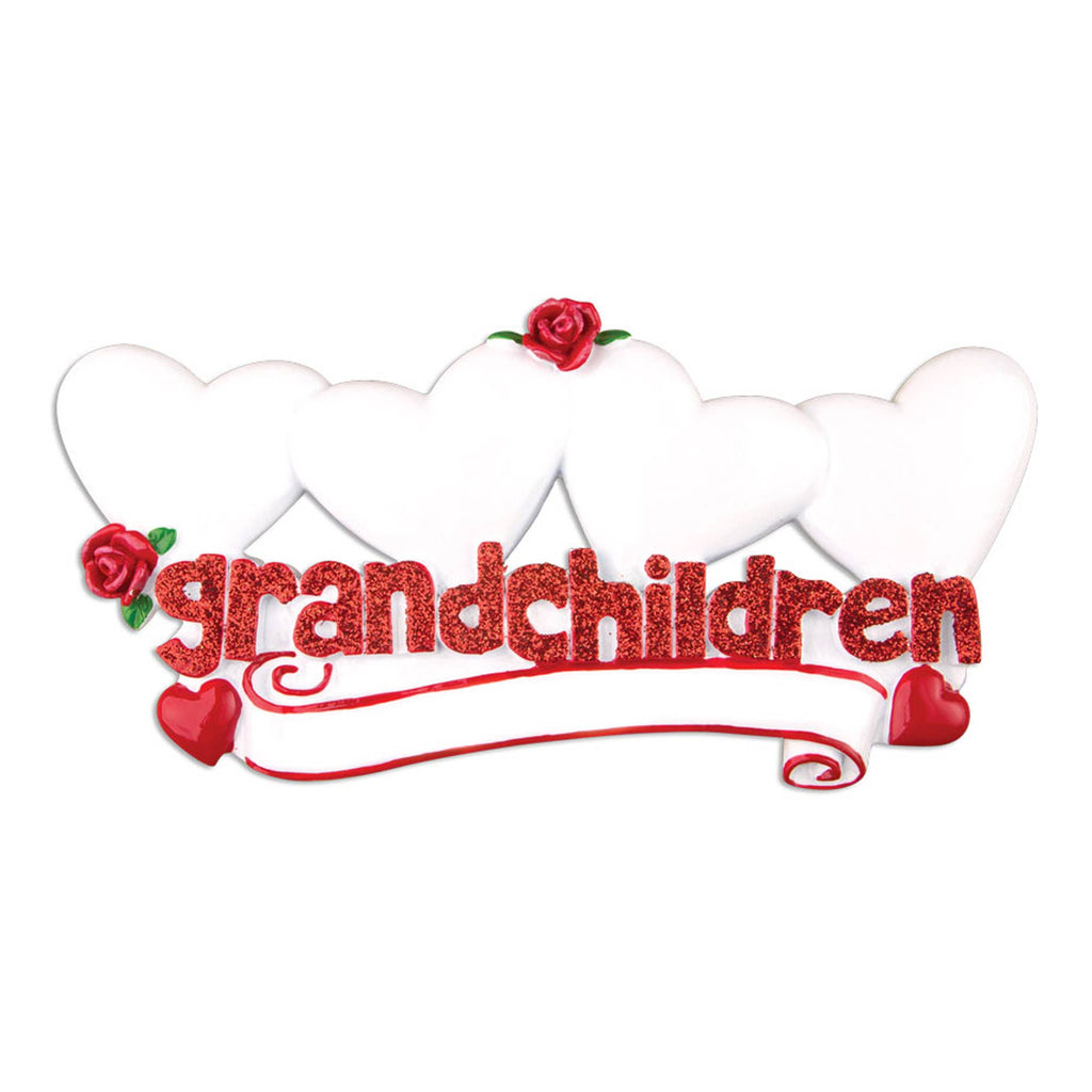 Grandchildren with Hearts Family Personalized Ornament