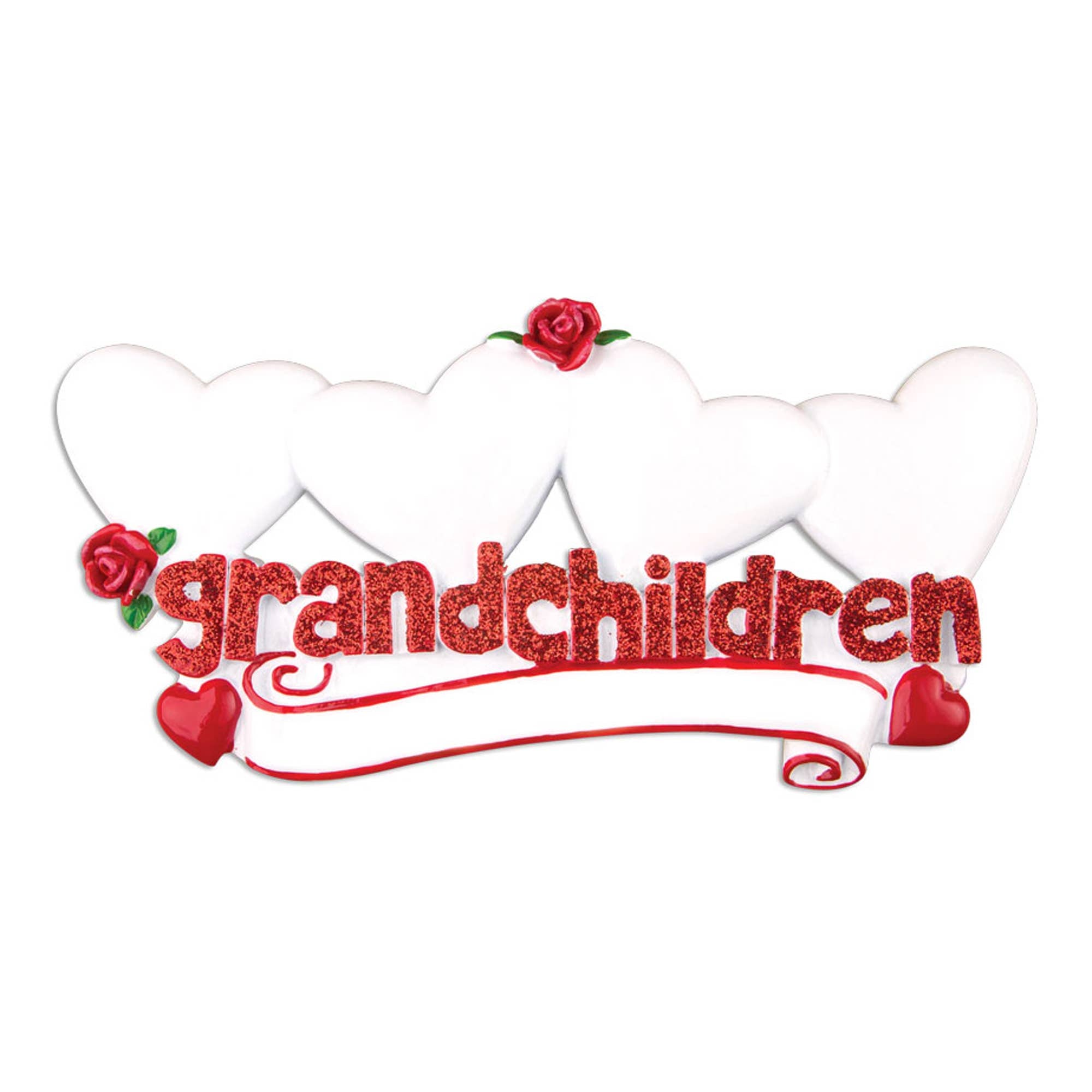 Grandchildren with Hearts Family Personalized Ornament