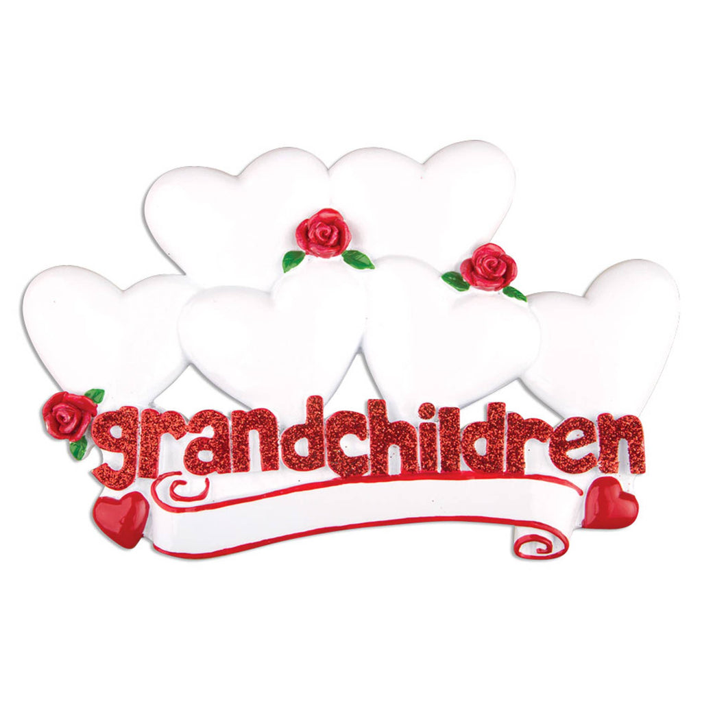 Grandchildren with Hearts Family Personalized Ornament
