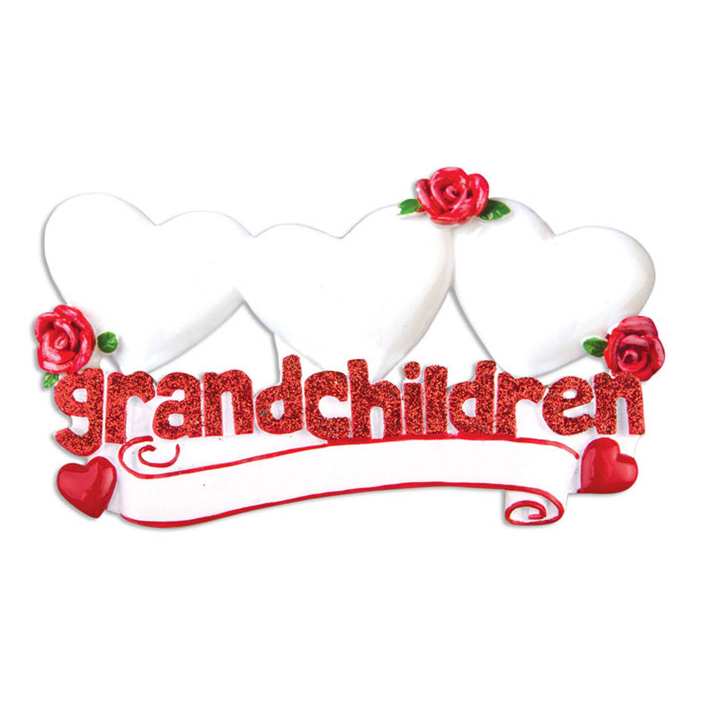Grandchildren with Hearts Family Personalized Ornament