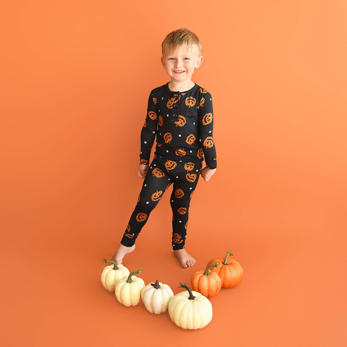 Jack TWO PIECE Bamboo Halloween Pumpkins Outfit