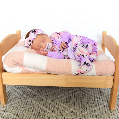 Emmy RUFFLE ZIP Bamboo Halloween Pumpkins Baby Outfit
