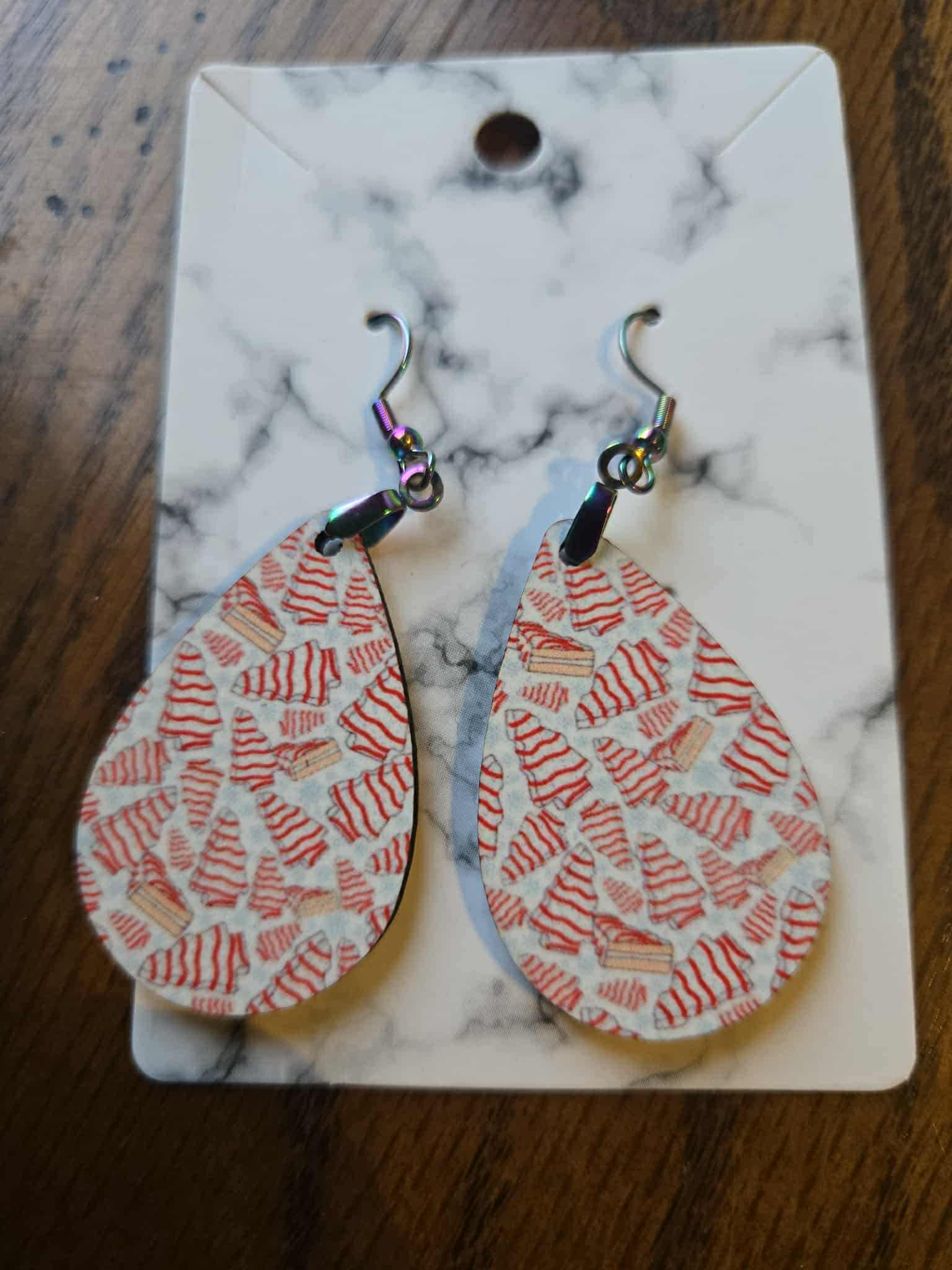 Tree Theme Tear Drop Earrings