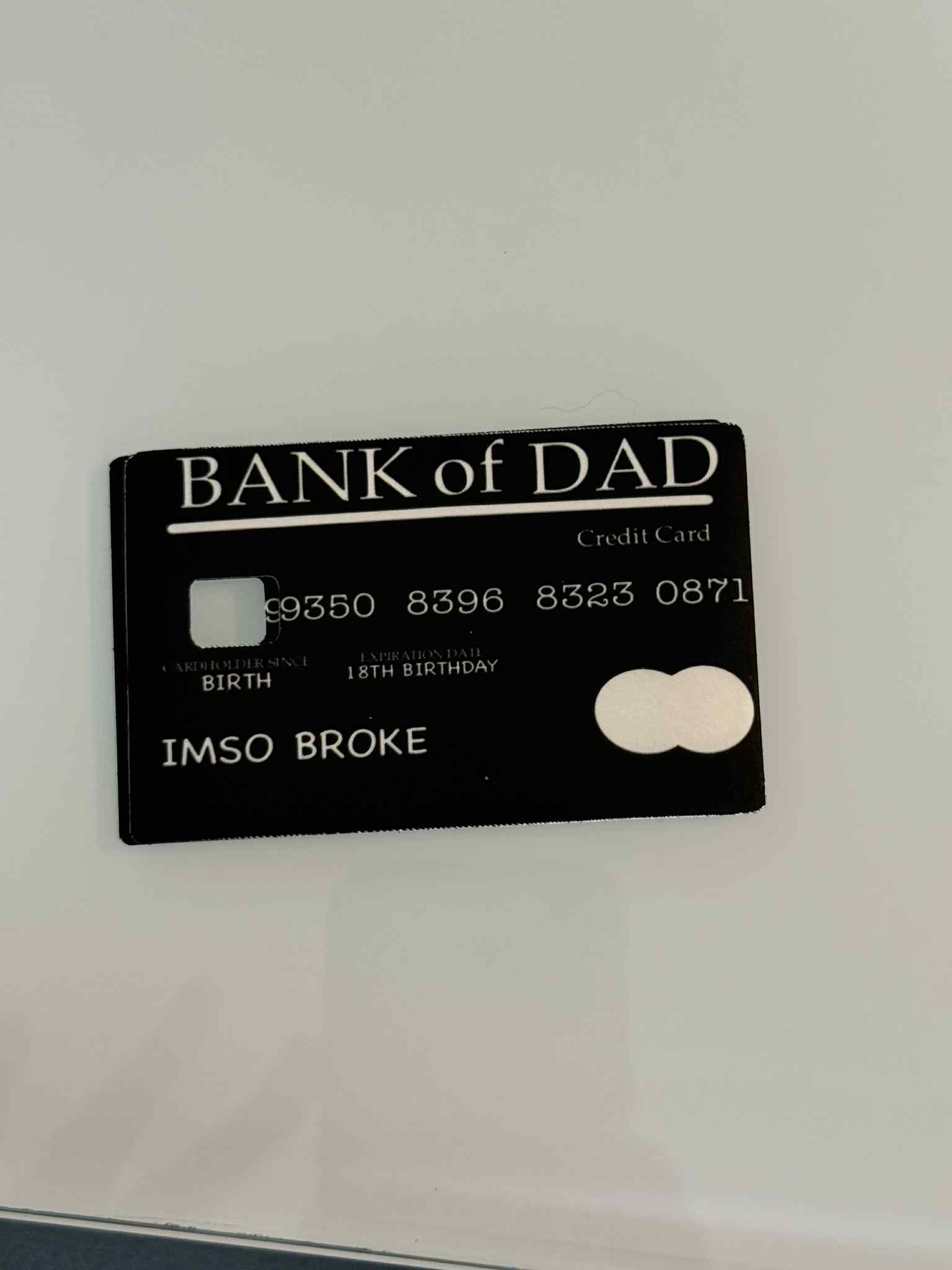 Bank Of Dad Credit Card