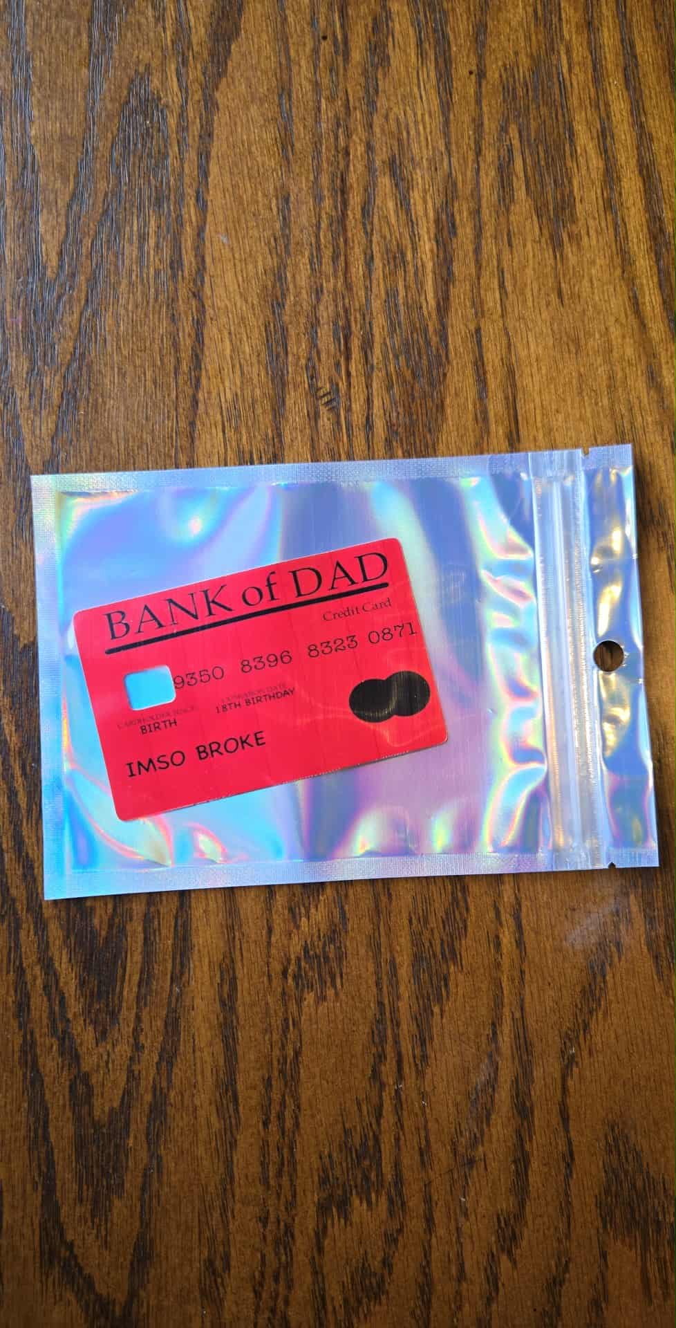 Bank Of Dad Credit Card