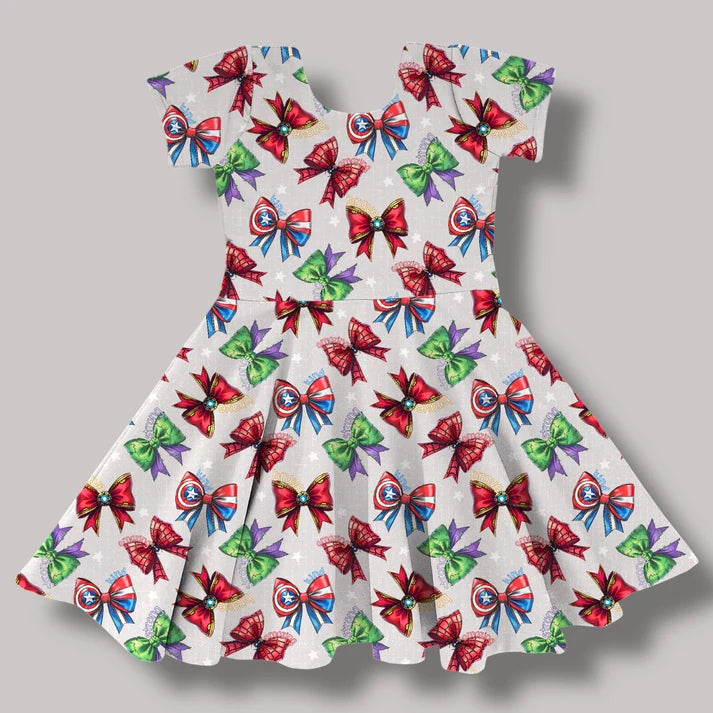 Superheroes Coquette Bows Dress