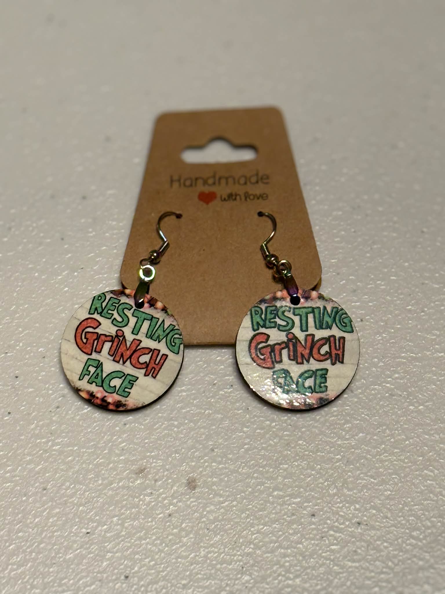 Grinch Tear Drop Earrings