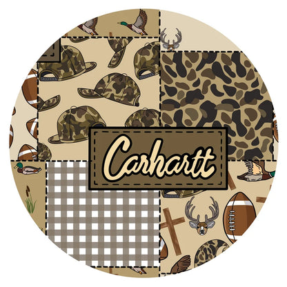 Camo and Football Western Hunting Patchwork Zippy