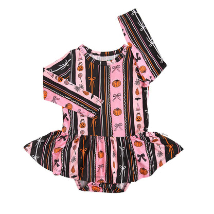 Lydia TUTU Bamboo Halloween Pumpkins Baby Dress Outfit