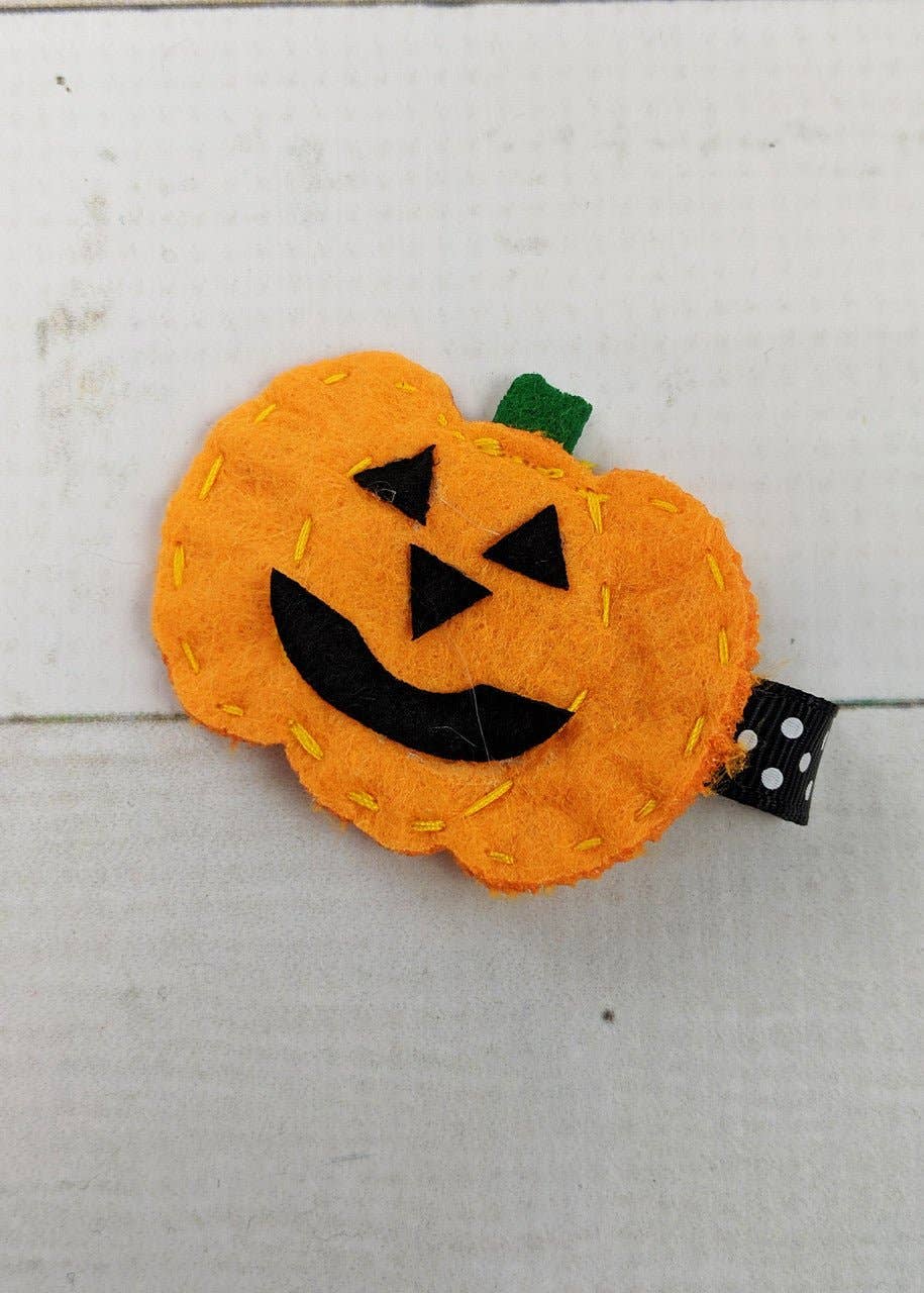 Jack-O-Lantern Felt Clippie