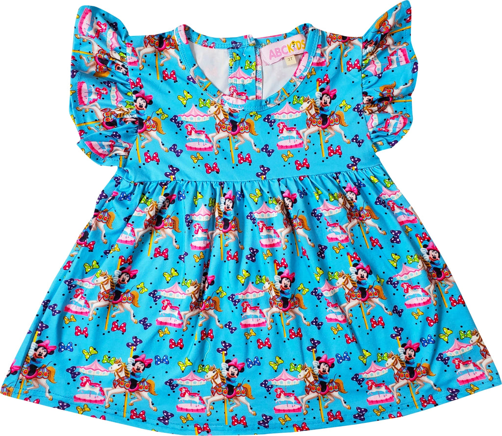 Female Mouse Carousal Ruffle Capri Outfit