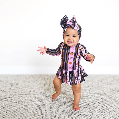 Lydia TUTU Bamboo Halloween Pumpkins Baby Dress Outfit