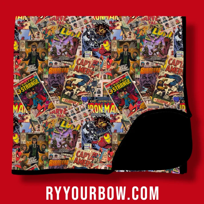 Superhero Comics Book Blanket