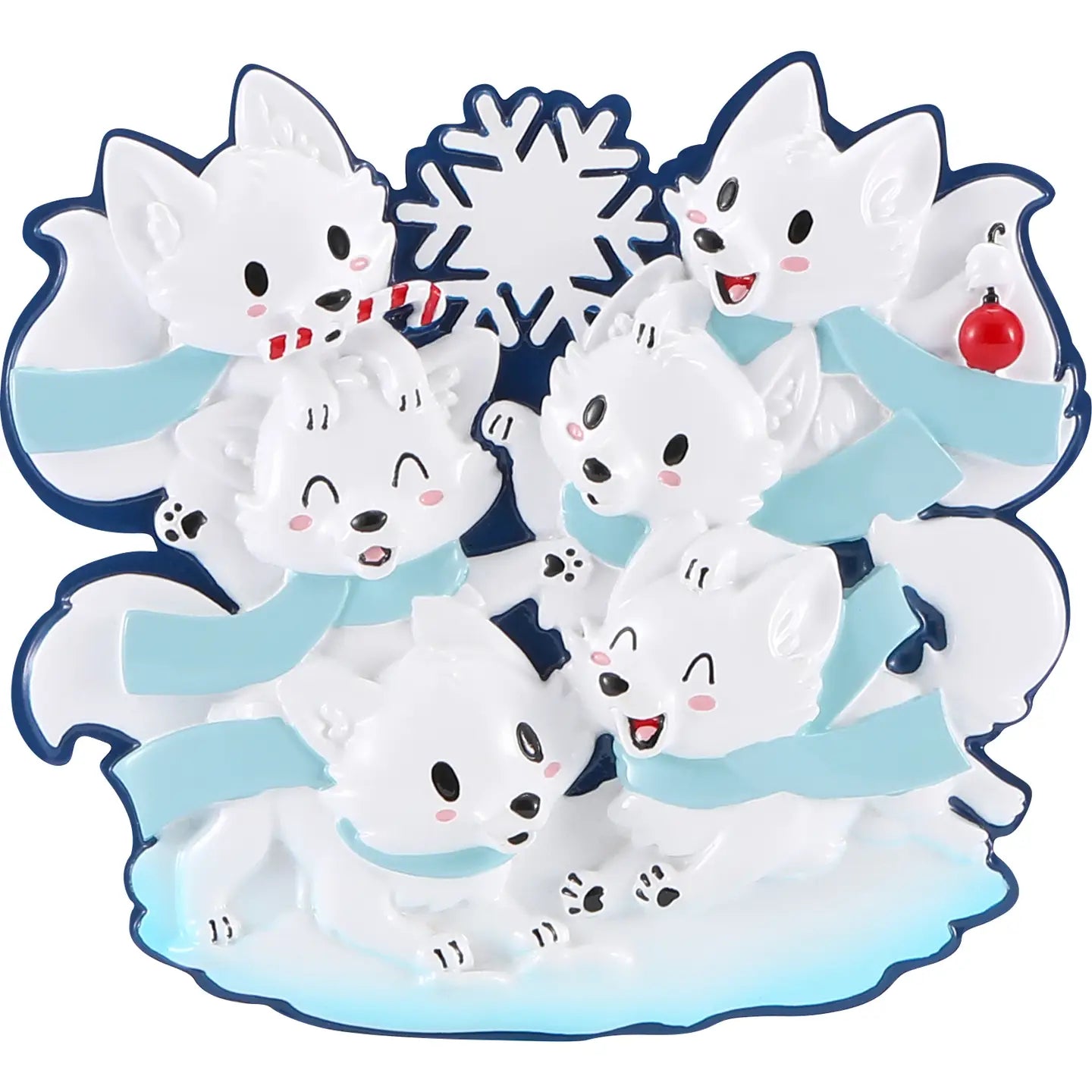 Arctic Fox Family Ornament