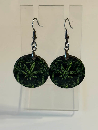 Marijuana Designs Earrings