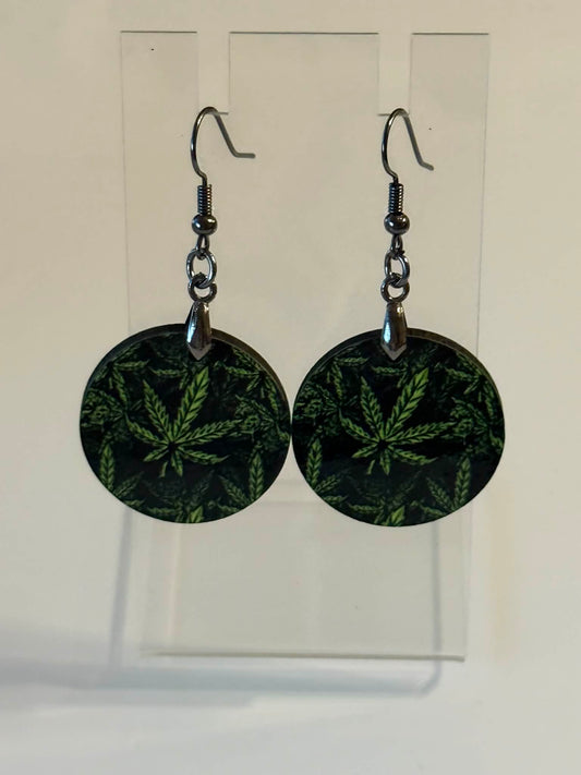 Marijuana Designs Earrings