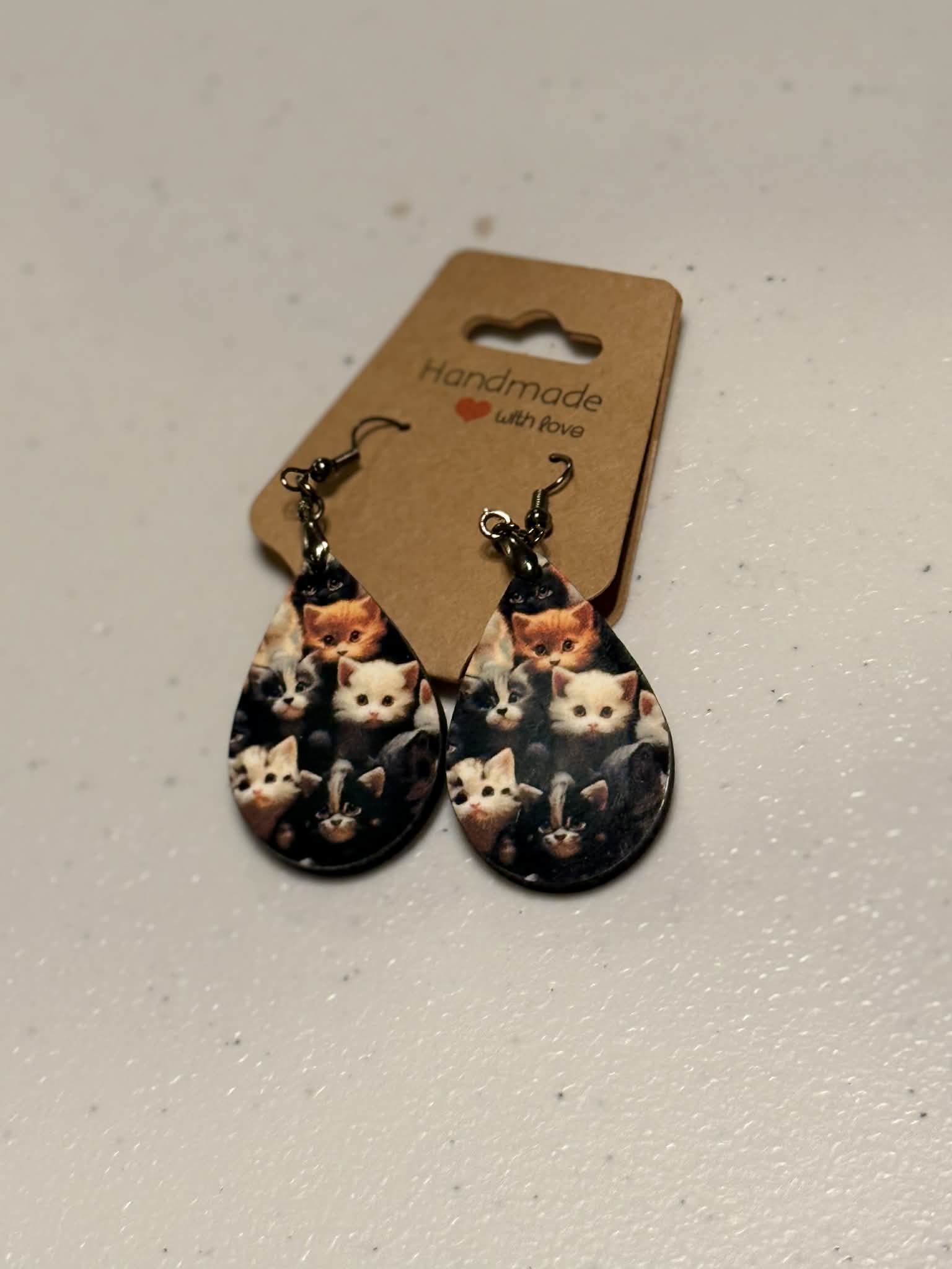 Animal Themed Tear Drop Earrings