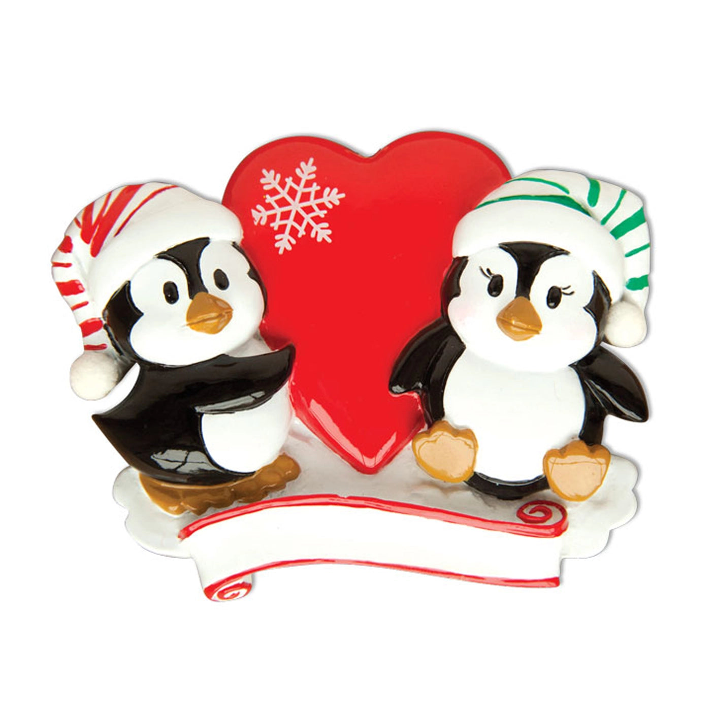 Penguin Couple Family Ornaments