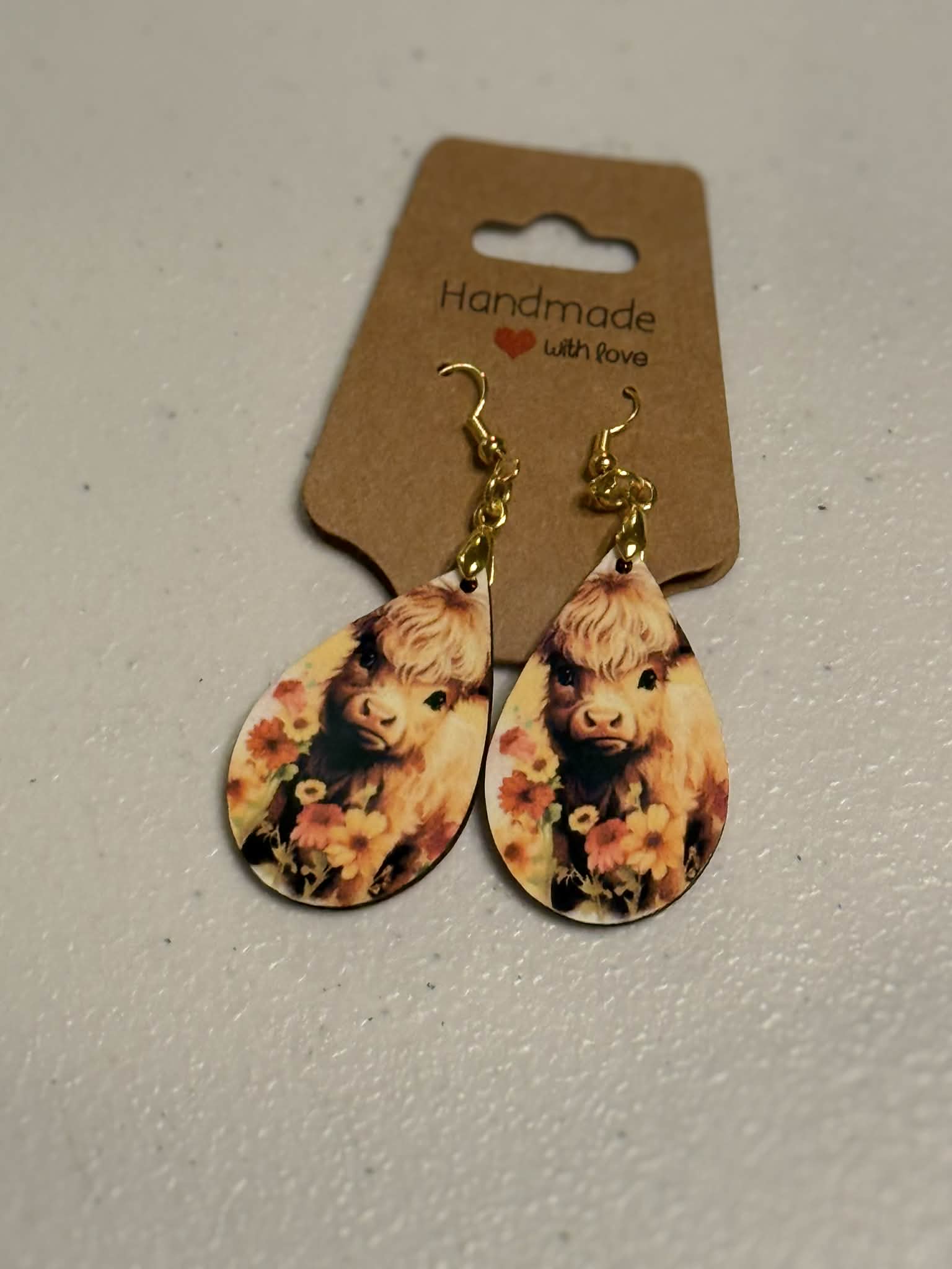 Animal Themed Tear Drop Earrings